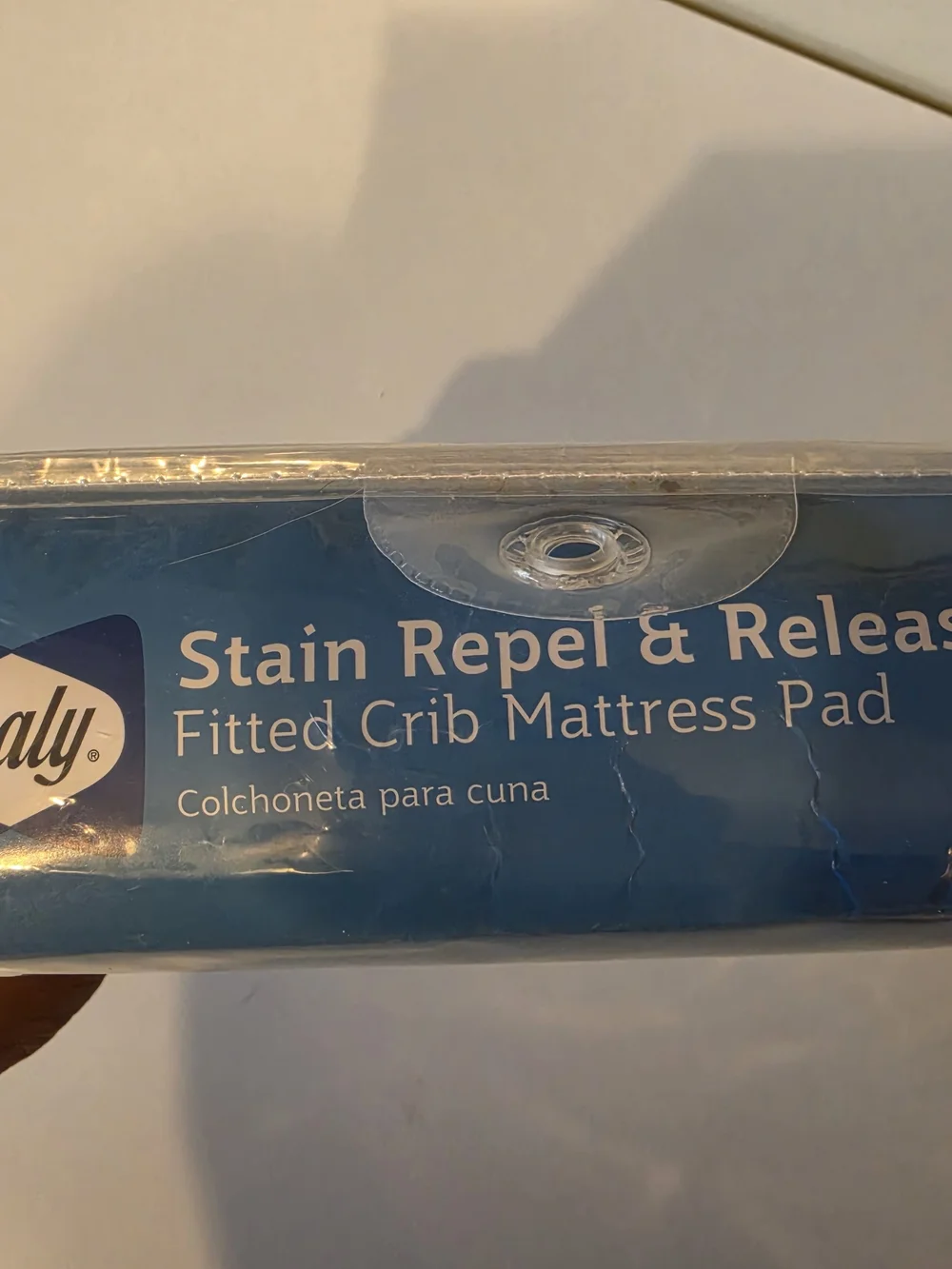 Sealy Stain Repel & Release Fitted Crib Mattress Pad - White